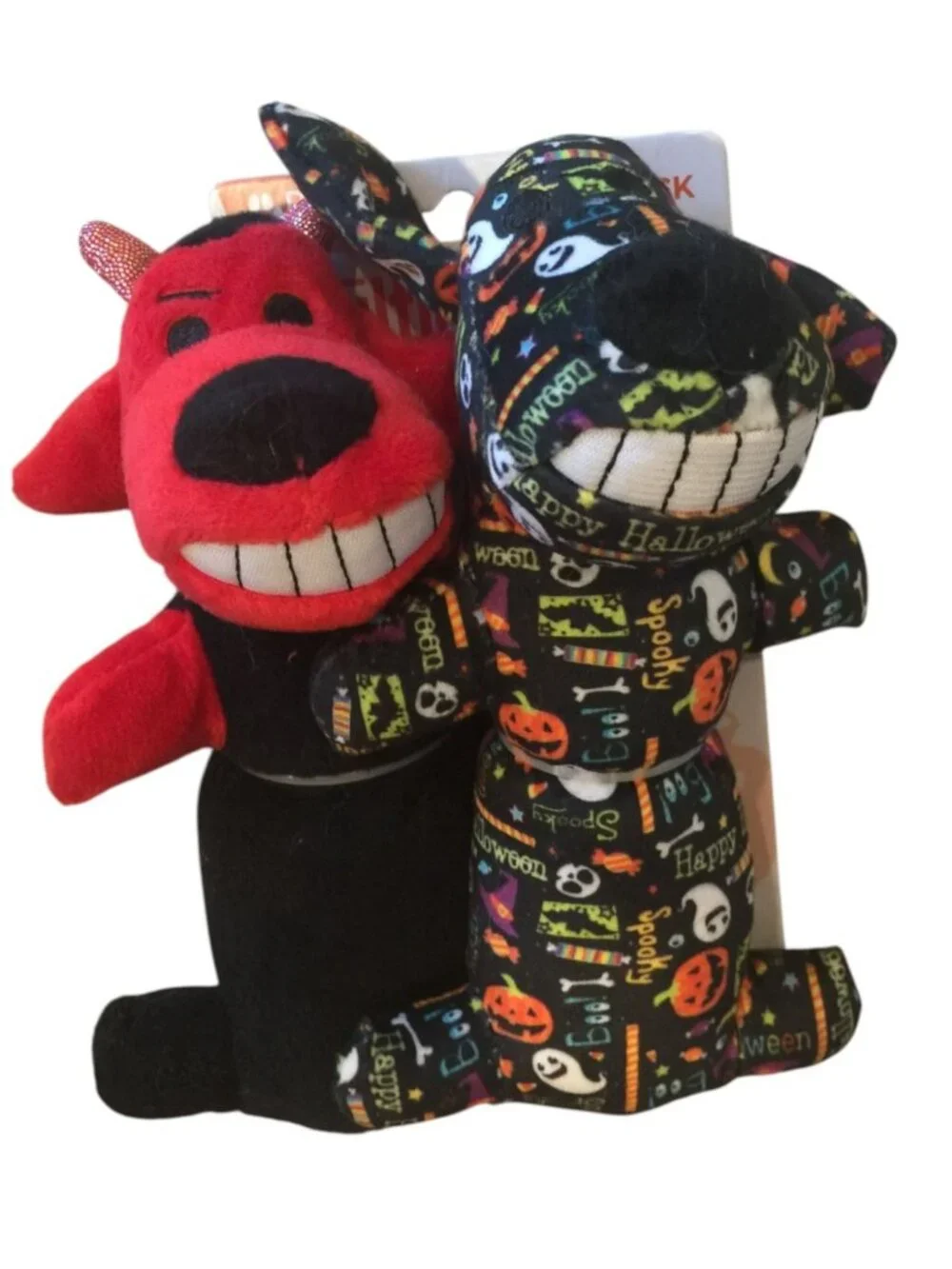 Halloween Multipet Dog Character Devil Spooky Plush Dog Toys Set of 2 Squeak